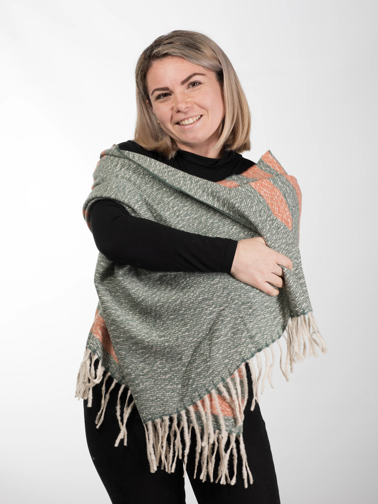 ACCESORII DE IARNĂ - Esarfa eleganta din casmir tip sal - Model Unicat 31