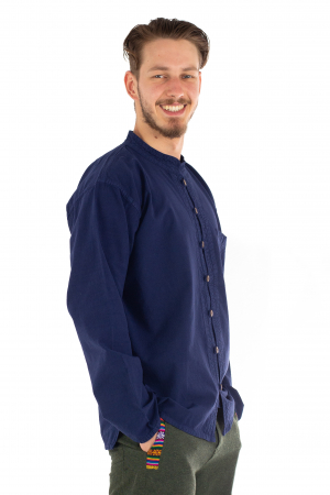 Camasa lejera cu maneca lunga - Albastru inchis [2]