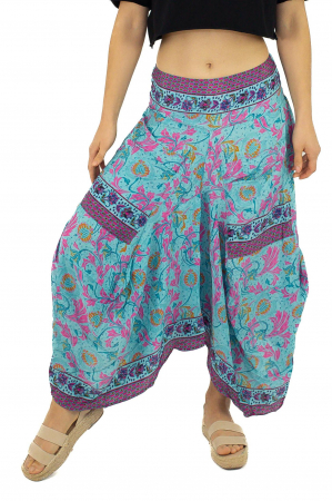 Fuste - Fusta asimetrica din material fluid cu print floral - Model 18