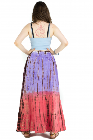 Fusta cu print Tie Dye - Mov [6]