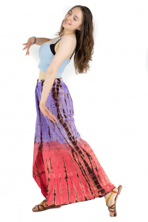 Fusta cu print Tie Dye - Mov [5]