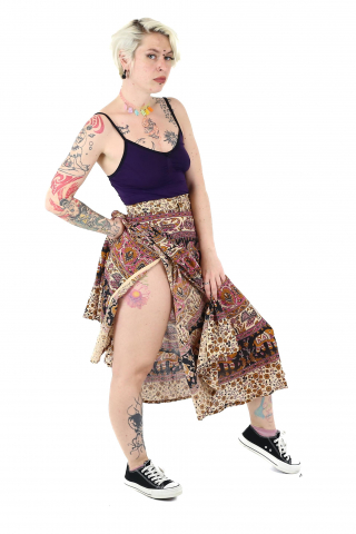 Fusta din bumbac petrecuta cu cordon - Model 4 [1]