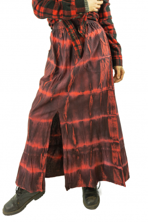 Fusta din bumbac - Tie Dye - Rosu [0]