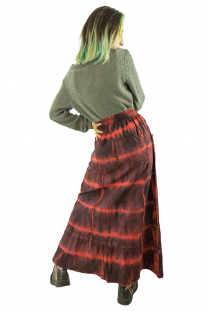 Fusta din bumbac - Tie Dye - Rosu [10]