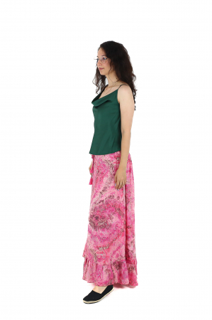 Fusta maxi cu crapatura in fata si snur in talie - Model 1 [3]