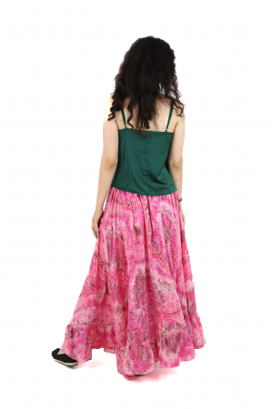 Fusta maxi cu crapatura in fata si snur in talie - Model 1 [4]