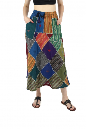 Fusta patch lunga din bumbac - Model 14 [0]