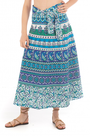 Fusta petrecuta cu cordon albastra - Motive orientale [1]