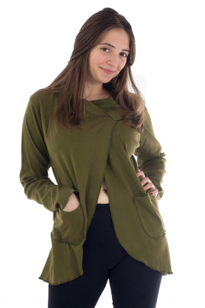 Bluza cu deschidere - Verde [1]