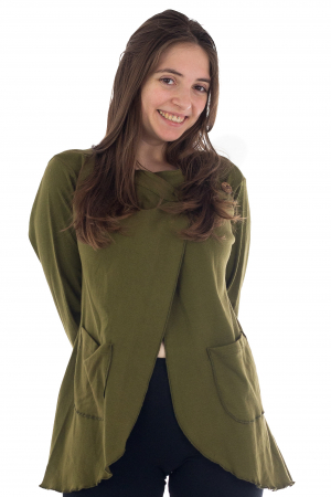 Bluza cu deschidere - Verde [3]