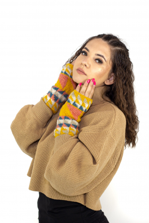 Hand warmers cu model abstract - Galben si nuante calde [0]