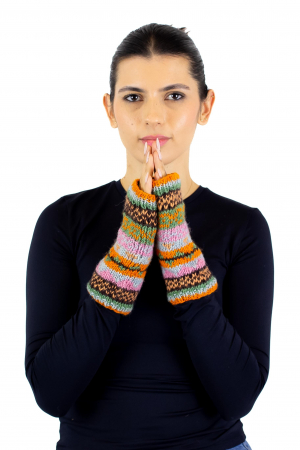 Hand warmers din lana captusite cu polar - Model unicat 2 [2]