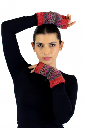 Hand warmers din lana captusite cu polar - Model unicat 4 [0]