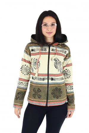 Hanorac cambrat shyama din bumbac captusit cu polar - Albastru Deschis [0]