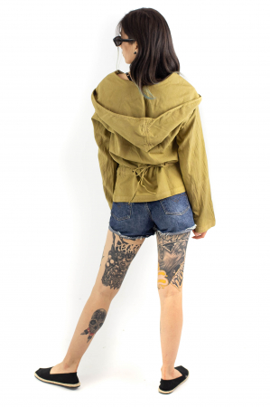 Hanorac cu gluga intr-o culoare - Bej [3]