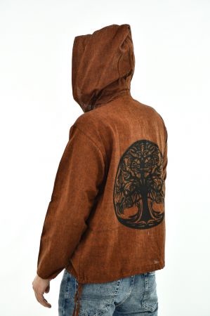 Hanorac cu nasturi din lemn - Tree Of Life - Negru [6]