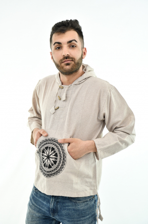 Hanorac cu print - Aztec Mandala - Verde [2]