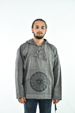 Hanorac cu print - Mandala - Turquoise [0]