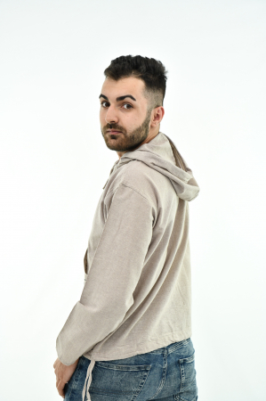 Hanorac cu print - Soare si Ohm - Bej [4]
