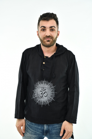 Hanorace - Hanorac cu print - Soare si Ohm - Bej