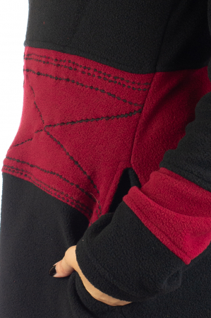 Hanorac de iarna - Negru si visiniu - Model 2 [4]