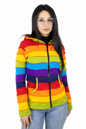 Îmbrăcăminte - Hanorac din bumbac si polar - Rainbow