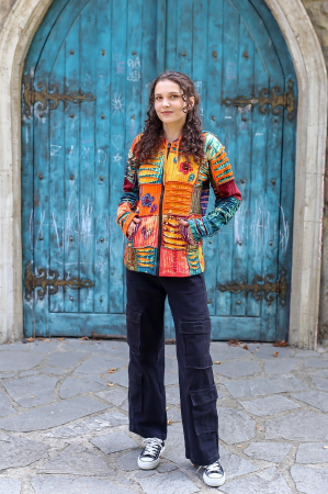 Hanorac din bumbac cu petice colorate [1]