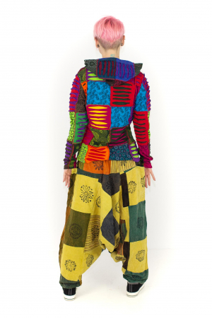 Hanorac din bumbac multicolor - petice Unicat - mărime L [12]