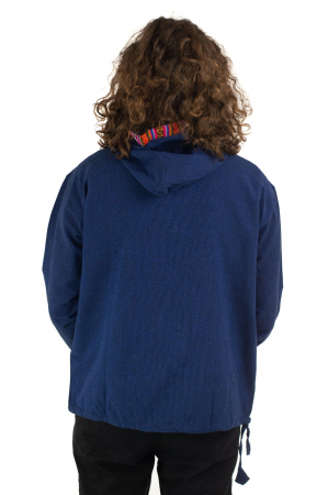 Hanorac ethnic din bumbac subtire - Blue [4]