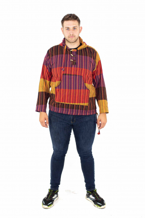 Hanorac lejer cu nasturi din lemn - Multicolor Închis [7]