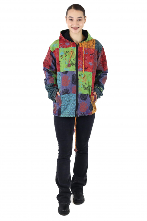 Hanorac patch cu polar pe interior - Multicolor [2]