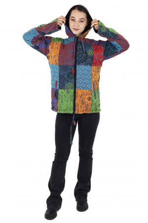 Hanorac patch cu polar pe interior - Multicolor [10]