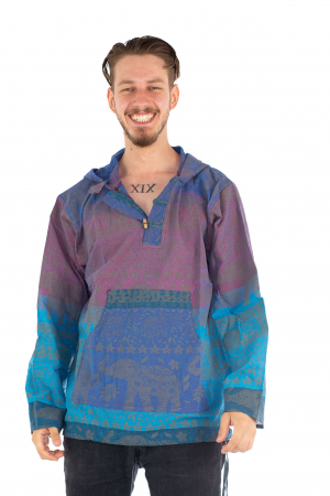 Hanorac lejer - Namaste Elephant - Albastru [1]