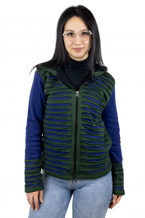 Îmbrăcăminte - Hanorac Razor-Cut - Verde si albastru deschis