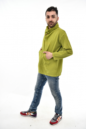 Hanorac soft cotton cu marsupiu - Lime [3]