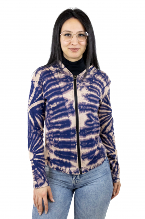 Îmbrăcăminte - Hanorac Tie Dye - Mov & Crem