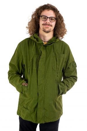 Jacheta barbateasca din bumbac - Army Green [1]