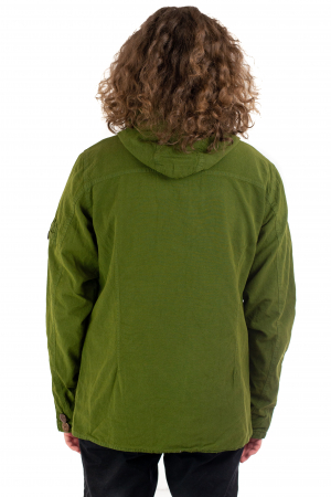 Jacheta barbateasca din bumbac - Army Green [3]