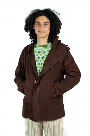 Jacheta barbateasca din bumbac - Brown [1]