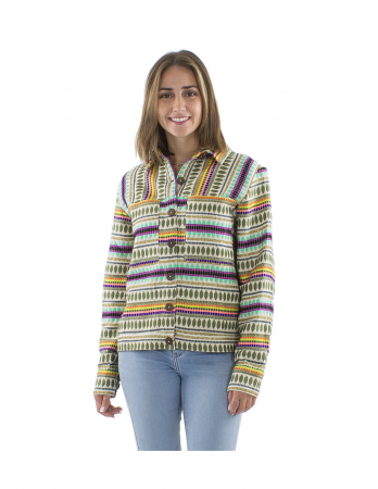Jachetă damă cu model colorat - Albastru [2]