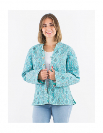 Jachetă damă matlasată cu două fețe - Khaki [5]