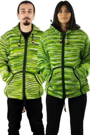 Jacheta de lana Unisex - Verde crud