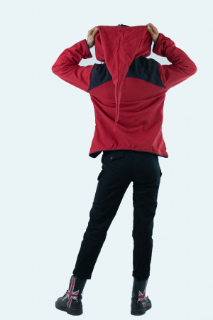 Jacheta de toamna din bumbac - Black & Red [12]