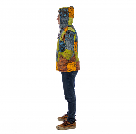 Jachetă unisex căptușită cu polar - Model Patch și print Ciuperci 2 [3]
