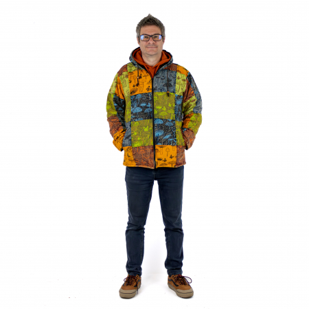 ÎMBRĂCĂMINTE - Jachetă unisex căptușită cu polar - Model Patch și print Ciuperci 2