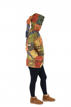 Jacheta unisex captusita cu polar - Model patch si print Mushroom [3]