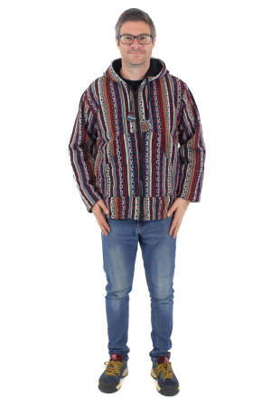 Jacheta unisex gheri din bumbac si polar - Multicolor2 [4]