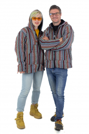 Jacheta unisex gheri din bumbac si polar - Multicolor3 [1]