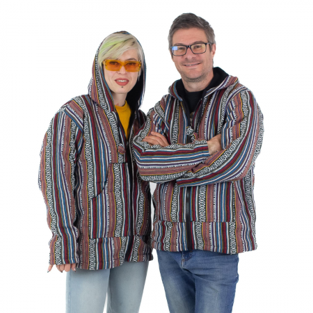 ÎMBRĂCĂMINTE - Jacheta unisex gheri din bumbac si polar - Multicolor3