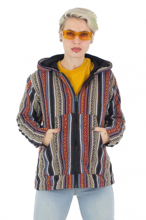 Jacheta unisex gheri din bumbac si polar - Rosu [2]